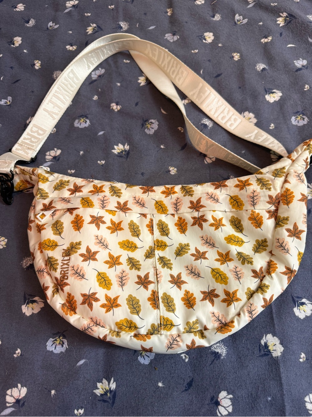 Brixley Cream Autumn Leaf Crossbody Bag